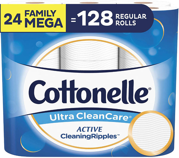 24 mega rollos familiares de papel higiénico Cottonelle Ultra ComfortCare