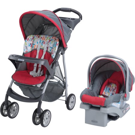 Sistema de viaje Graco LiteRider Click Connect, con asiento infantil para automóvil SnugRide