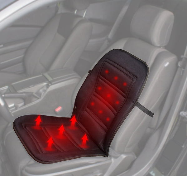 Calentador de asiento para automóvil con soporte para madera