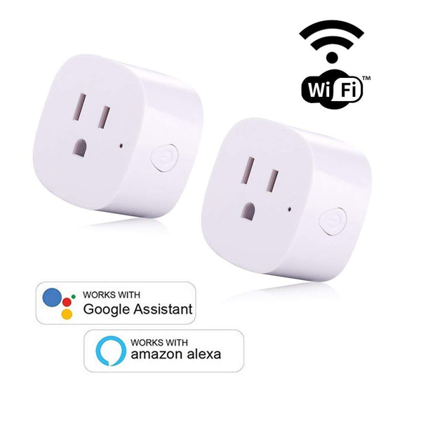 Pack of 2 mini WiFi smart plugs