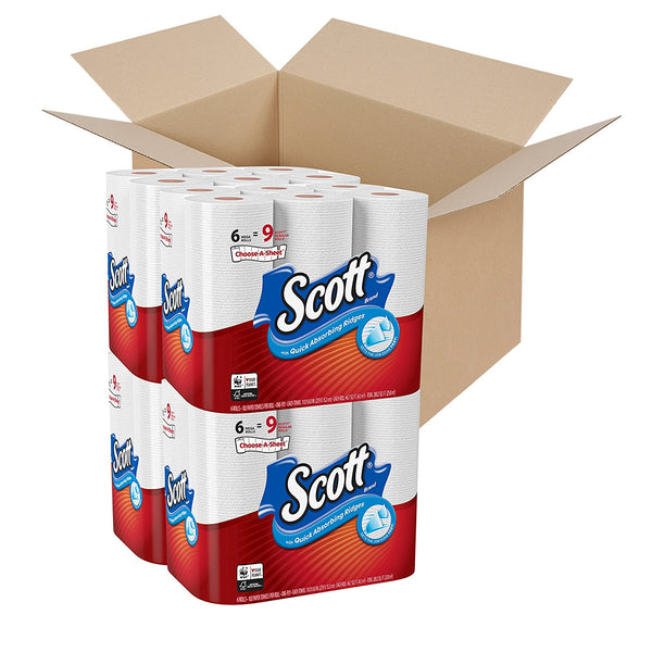 24 mega rolls of Scott paper towels