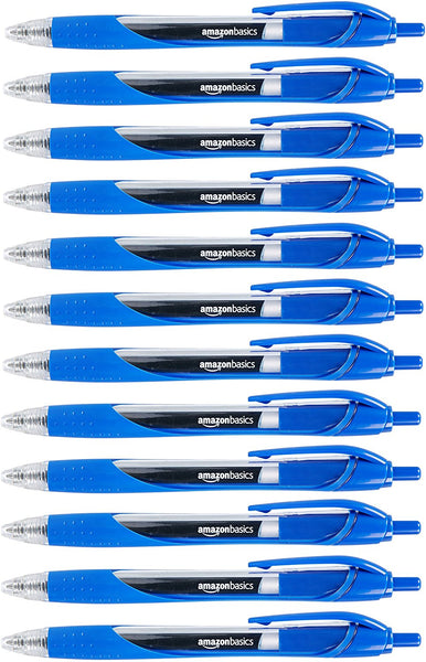 12 AmazonBasics Retractable Gel Ink Pens