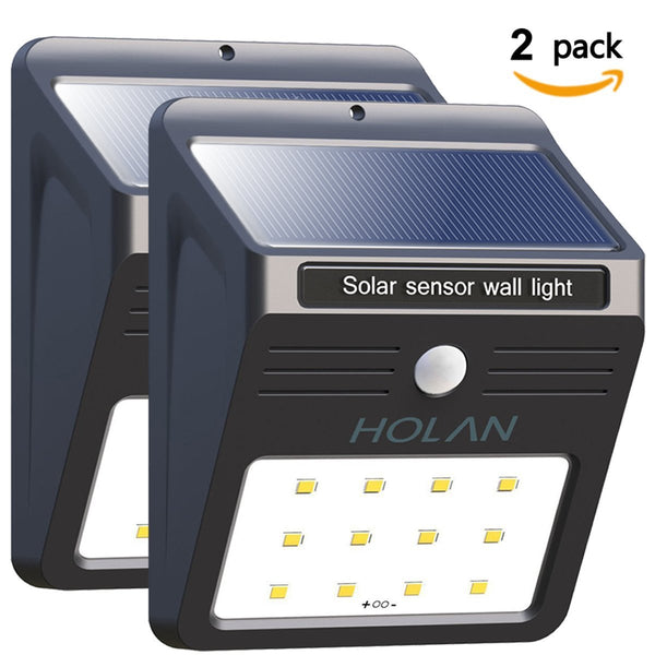 Pack of 2 solar motion sensor lights