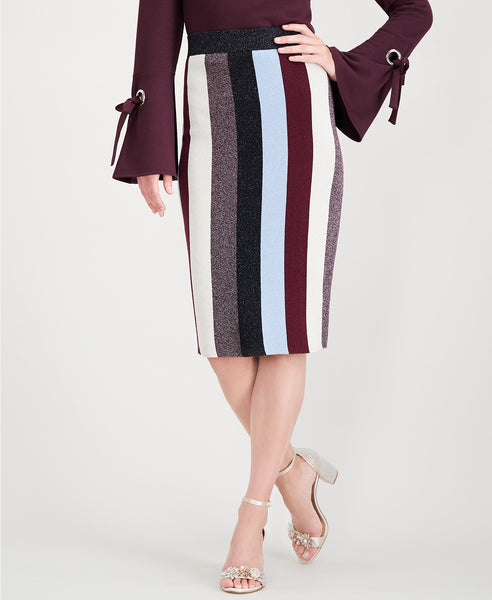 INC striped pencil skirt