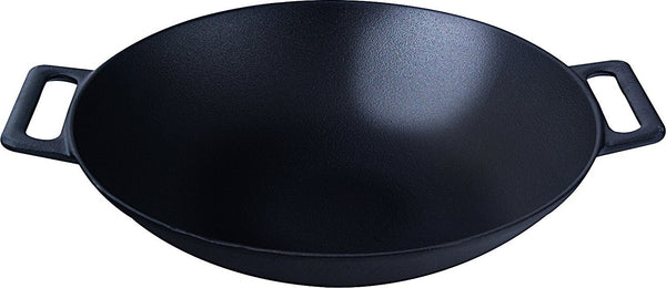 Cast Iron Shallow Concave Wok