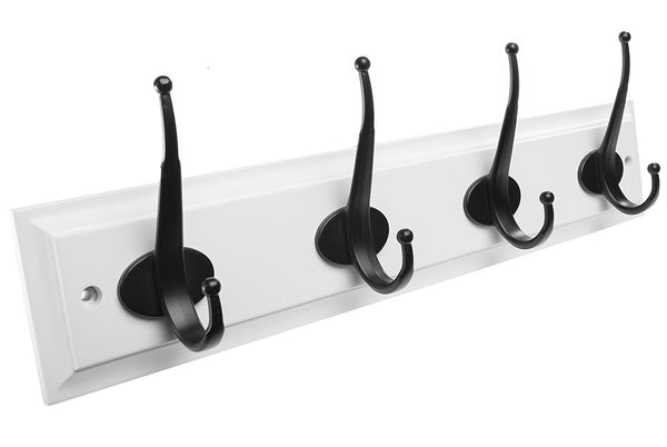 Wall-Mounted 4 Hook Rail/Coat and hat Rack