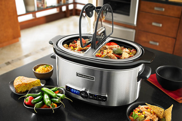 KitchenAid 6 quart slow cooker with easy serve glass lid