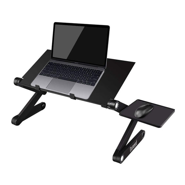 Adjustable laptop stand with cooling fan