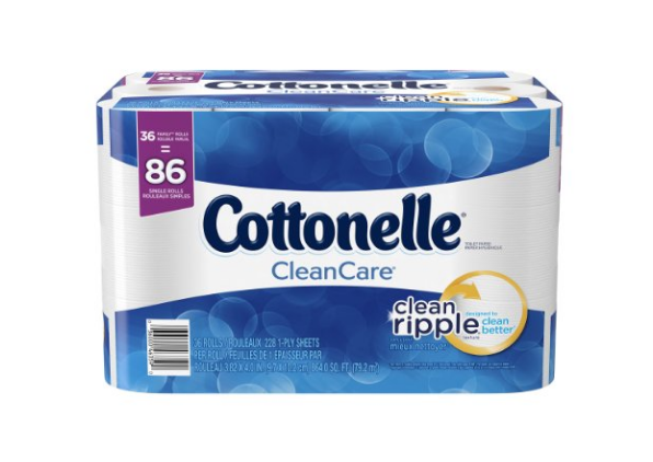 36 Cottonelle CleanCare Family Roll Toilet Paper