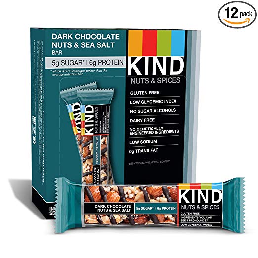 12 KIND Bars, Dark Chocolate Nuts & Sea Salt, Gluten Free