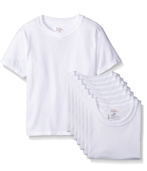 Pack of 8 Hanes boys undershirts - Small