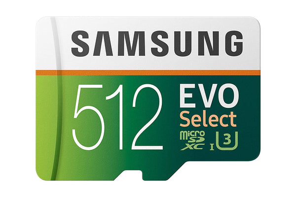 Samsung 512GB MicroSD Evo Select Memory Card with Adapter