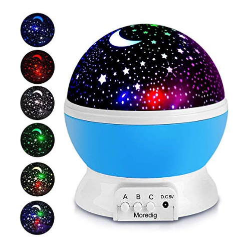 360° rotation star projector night light