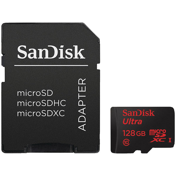 Tarjeta de memoria Sandisk Ultra Microsdxc de 128 GB con adaptador