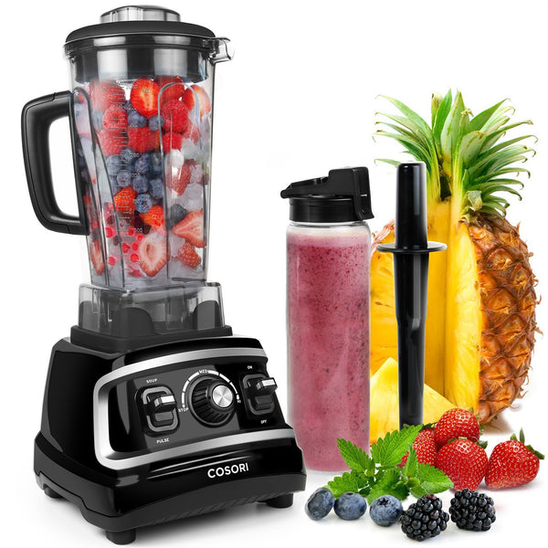 COSORI Heavy Duty Professional Blender, Includes 64oz Pitcher and 27oz Bottle