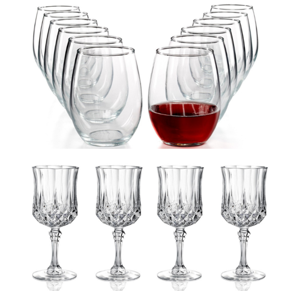 4 Longchamp Cristal D’Arques Glasses And 12 Martha Stewart Glasses On Sale