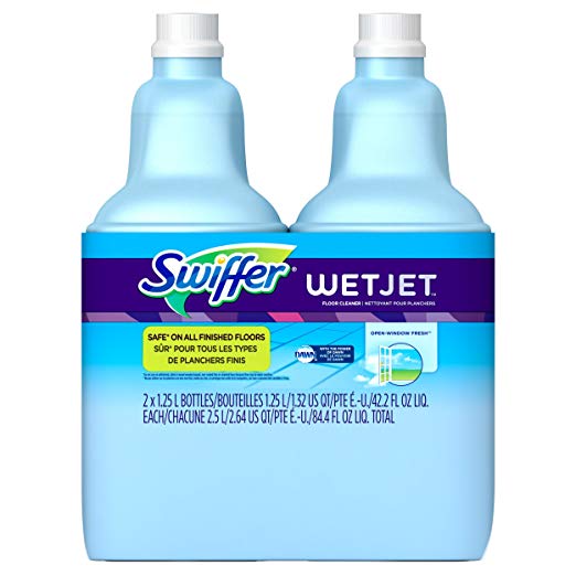 2-Pk 1.25L Swiffer Wetjet Hardwood Floor Mopping & Cleaning Solution Refills