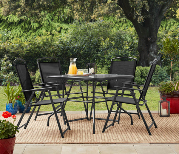 Juego de comedor de 5 piezas para patio al aire libre