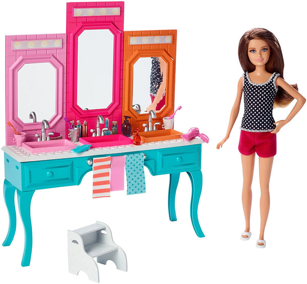 Barbie Sisters Skipper Doll with Bath Vanity