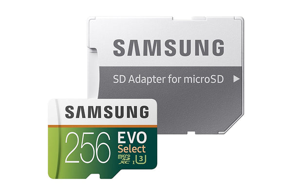 Samsung 32, 64, 128 and 256GB MicroSD EVO Select Memory Card with Adapter