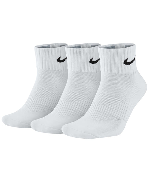 3-Pack Men's Cotton Cushion Quarter Socks (4 Styles)