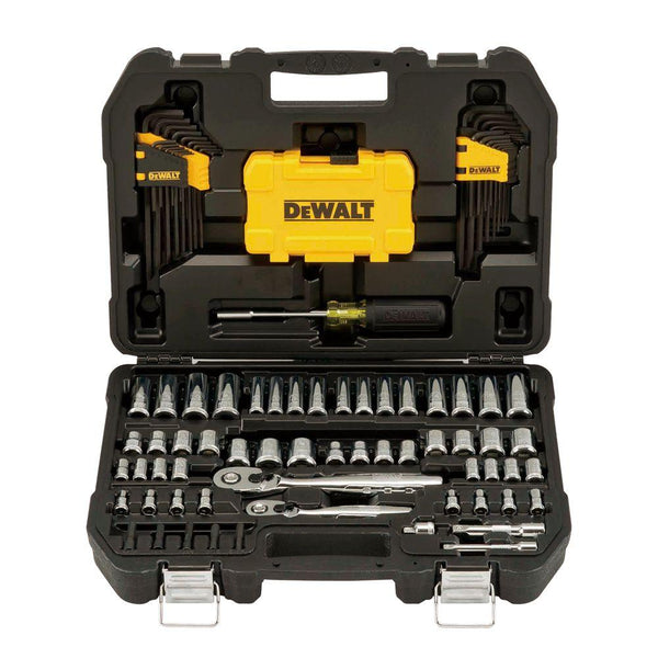 108-Piece DeWALT 1/4" x 3/8" Drive Polished Chrome Mechanics Tool Set