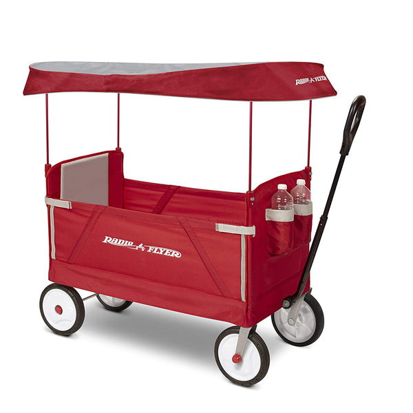 Radio Flyer 3-In-1 EZ Folding Wagon with Canopy for kids and cargo