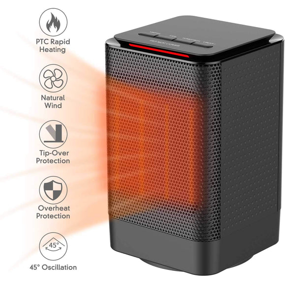 Portable Space Heater With Tip Over Protection