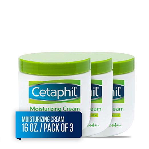 Crema hidratante Cetaphil de 3 unidades de 16 oz (sin fragancia)