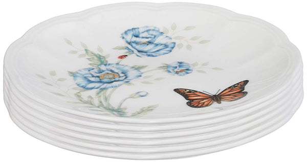 Set of 6 Lenox Butterfly Meadow 6" Porcelain Party Plates