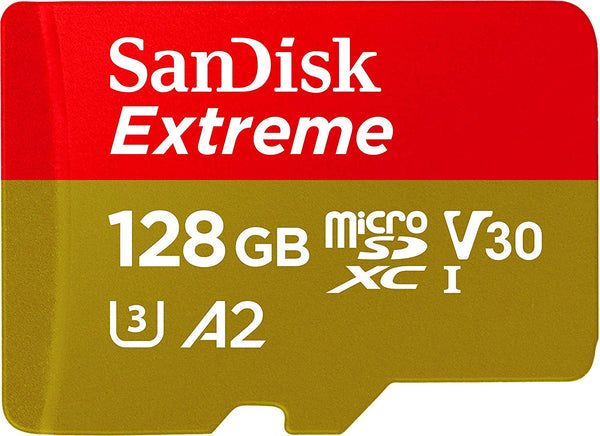 128GB SanDisk Extreme U3 microSD Memory Card w/ Adapter