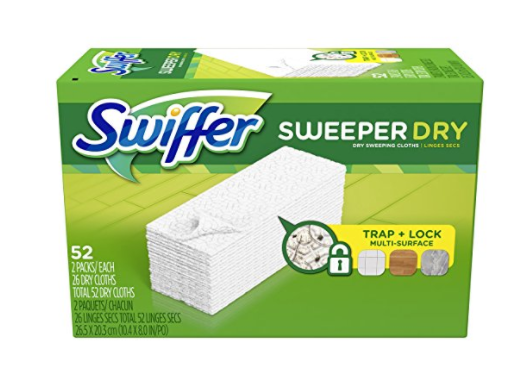 Recambios de almohadillas de barrido en seco Swiffer Sweeper de 52 unidades