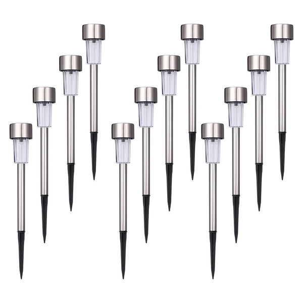 Pack of 12 outdoor solar lights