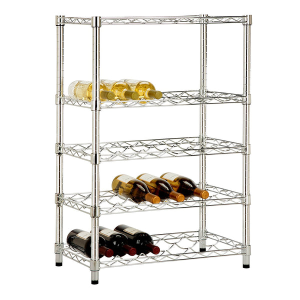 Honey-Can-Do 4-Tier Steel Bottle Rack