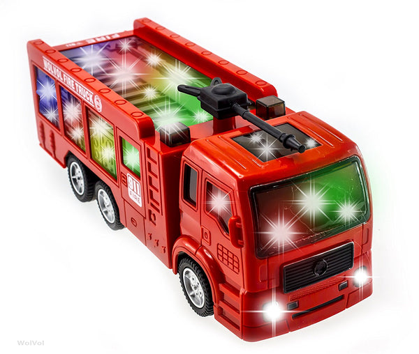 Electric Fire Truck Toy With 3D Lights and Sirens