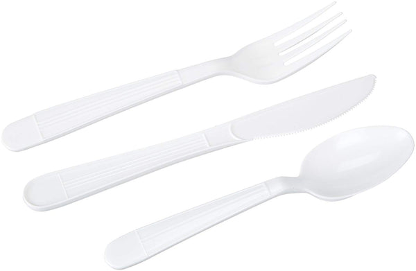 500 AmazonBasics Heavy-Weight Plastic Cutlery