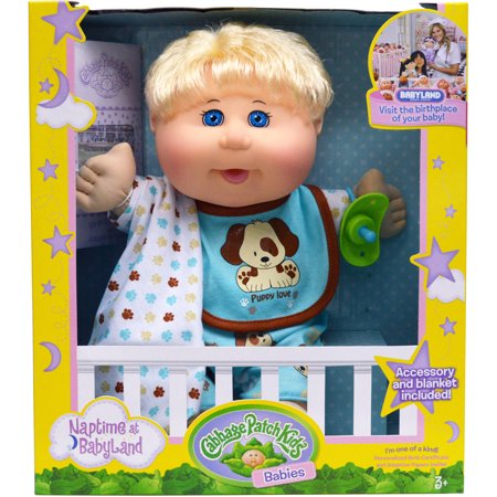 Cabbage Patch Kids Naptime Babies Doll, Blonde Hair/Blue Eye Boy