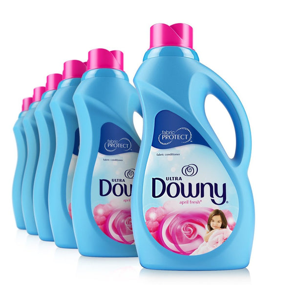 6 botellas de suavizante de telas Downy