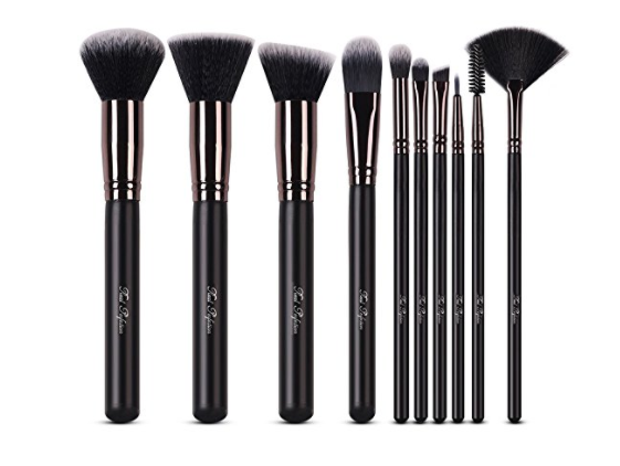 10 piece makeup brush set