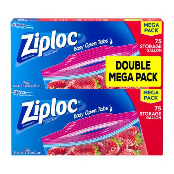 Ziploc Storage Bags Gallon Mega Pack, 150 Count