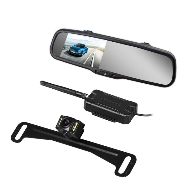 Auto Vox Wireless Backup Camera Kit with HD Rearview Mirror Monitor