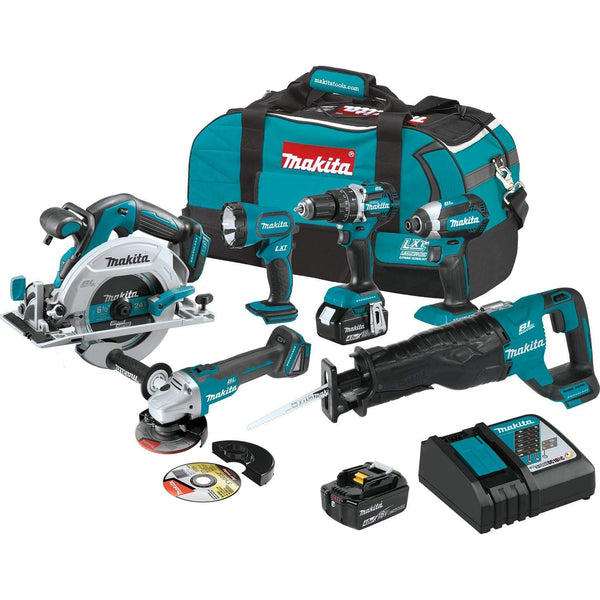 Makita 18V LXT Litio-Ion Sin Escobillas Inalámbrico 6 Piezas. Kit combinado