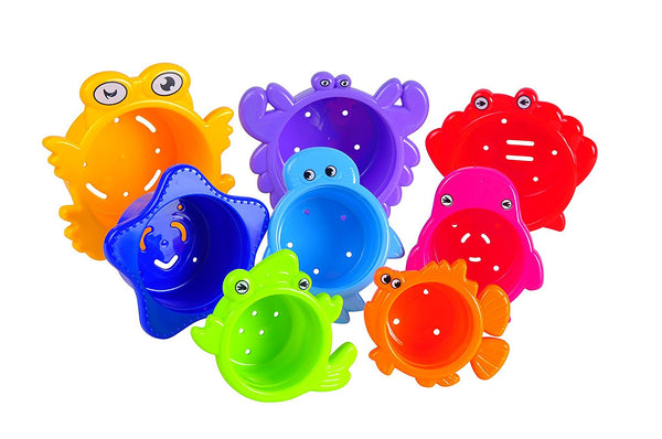 MooToys Under the Sea Animals Bath / Sand Stacking Cups