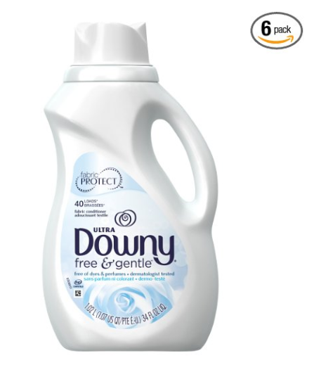 6 botellas de Downy ultra free &amp; gentle, 40 cargas