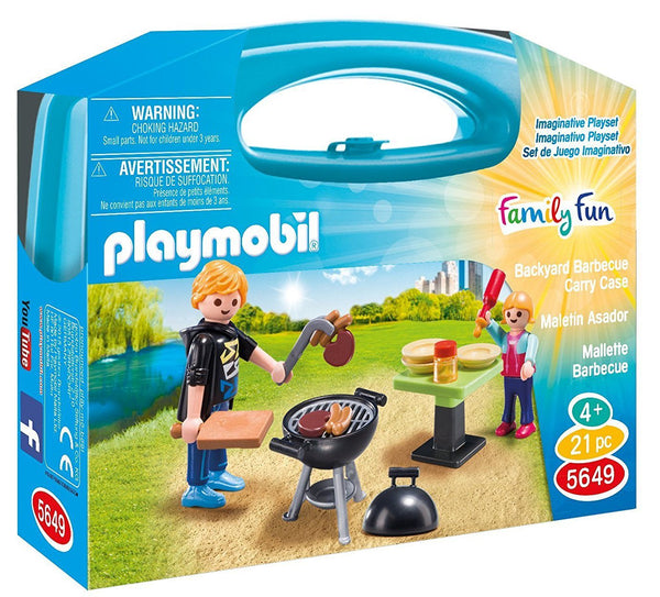 PLAYMOBIL Maleta de Transporte para Barbacoa de Patio Trasero