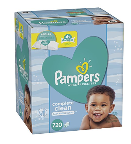 Pack of 720 Pampers Baby Water Wipes Complete Clean Scent