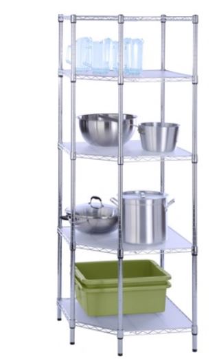 Honey-Can-Do 5-Tier Chrome Corner Shelf