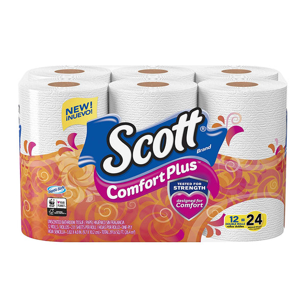 Papel higiénico Scott Comfort Plus, 12 rollos