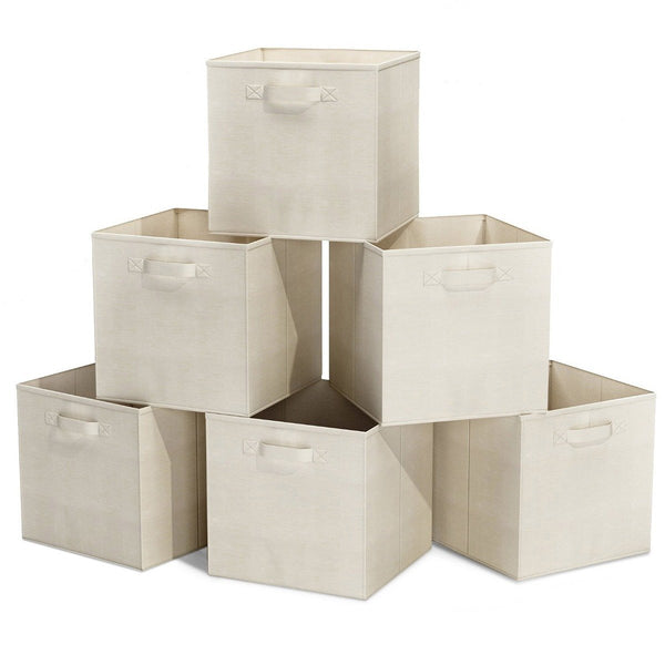 6 foldable storage cube bins