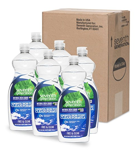 6 bottles of Seventh Generation Natural Dish Liquid